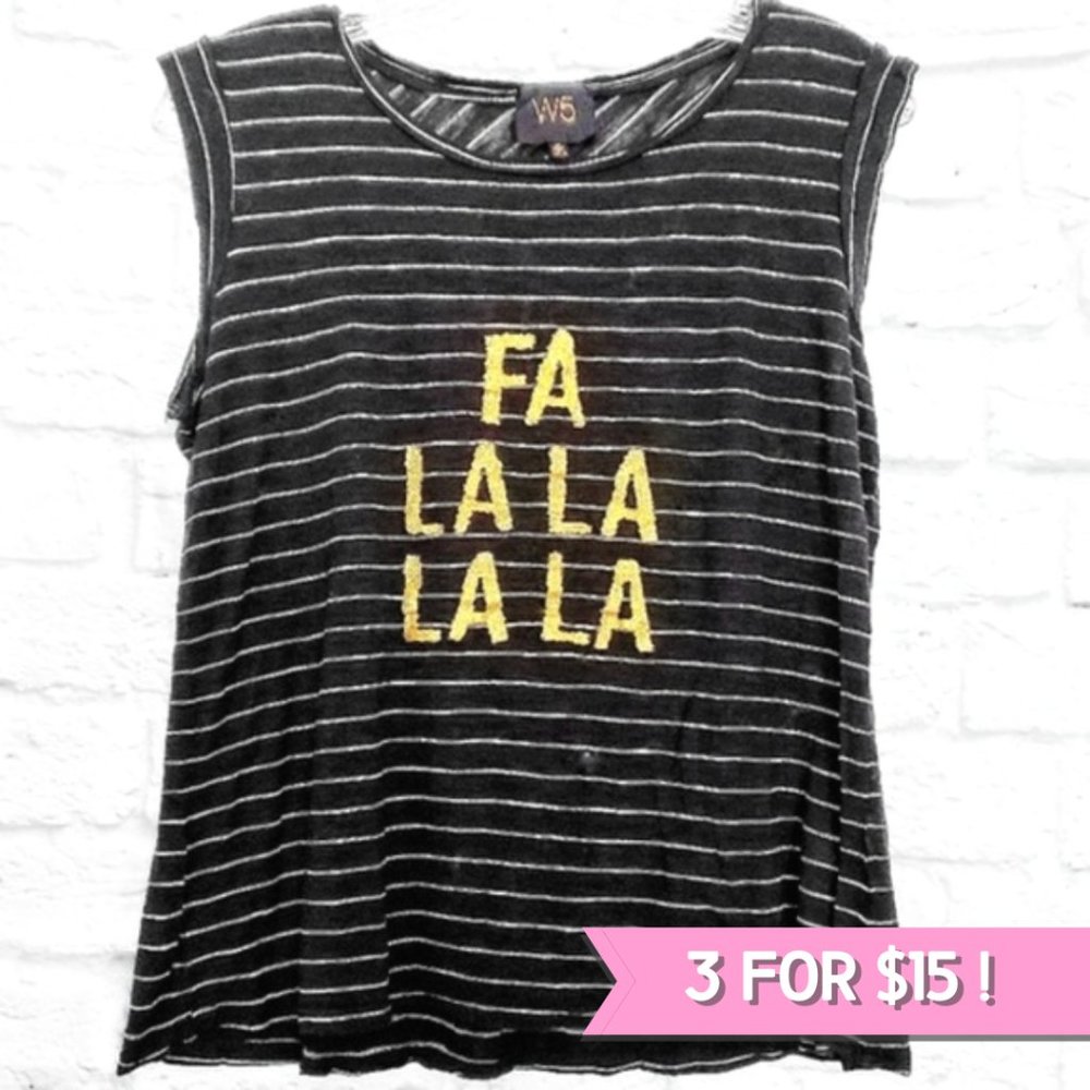 W5》Glitter•Striped Tank•Singer•FALALALALA
